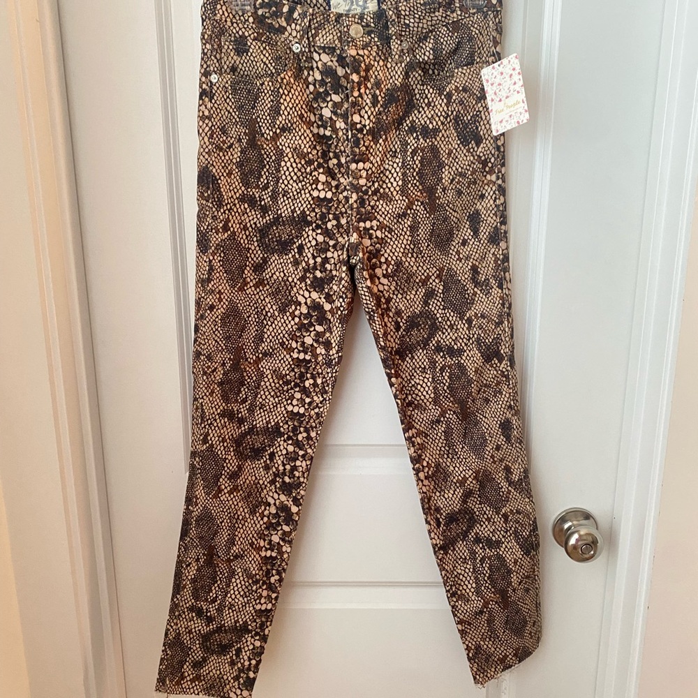 NWT free people snakeskin pants